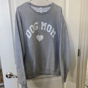 Jerzees Gray 'Dog Mom' Sweatshirt
